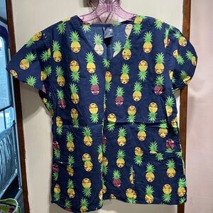 Summer Pineapple Scrub Top!
